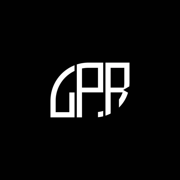 Lpr Harf Logo Tasarımı Siyah Arka Planda Lpr Yaratıcı Harflerin — Stok Vektör