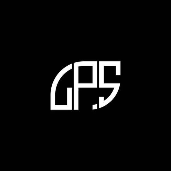 Lps Letter Logo Design Auf Schwarzem Hintergrund Lps Kreative Initialen — Stockvektor