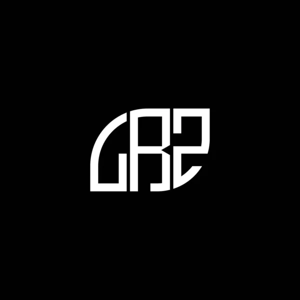 Siyah Arkaplanda Lrz Harf Logosu Tasarımı Lrz Yaratıcı Harflerin Baş — Stok Vektör