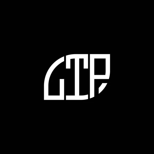 Projekt Logo Litery Ltp Czarnym Tle Ltp Twórcze Inicjały Koncepcja — Wektor stockowy