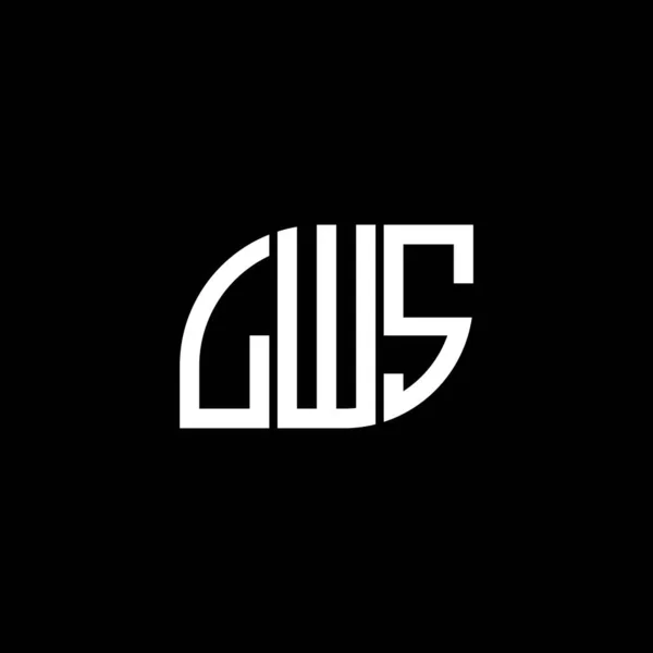 Lws Letter Logo Ontwerp Zwarte Achtergrond Lws Creatieve Initialen Letter — Stockvector