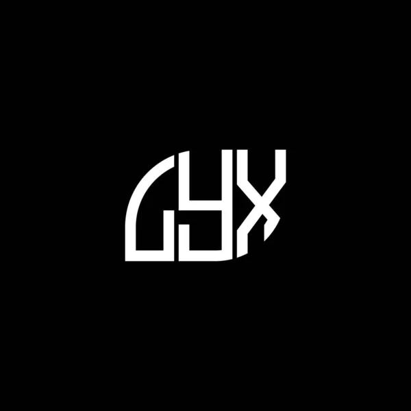 Дизайн Логотипа Буквы Lyx Черном Фоне Lyx Креативные Инициалы Буквенная — стоковый вектор