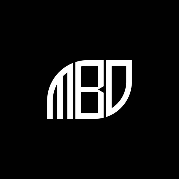 Mbo Lettre Logo Design Sur Fond Noir Mbo Initiales Créatives — Image vectorielle