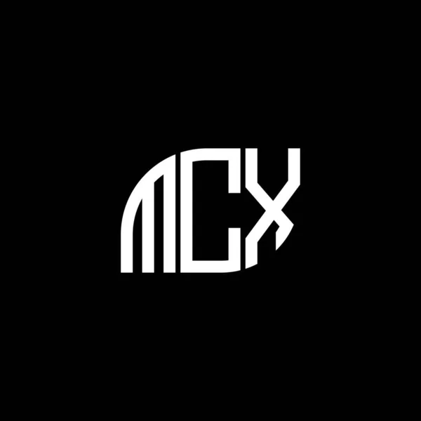 Дизайн Логотипа Mcx Чёрном Фоне Концепция Логотипа Инициалами Mcx Дизайн — стоковый вектор
