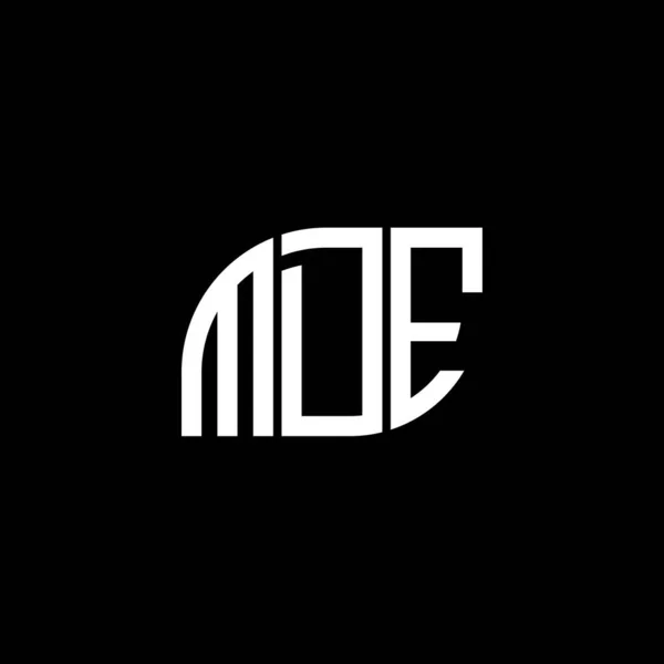 Mde Letter Logo Ontwerp Zwarte Achtergrond Mde Creatieve Initialen Letter — Stockvector