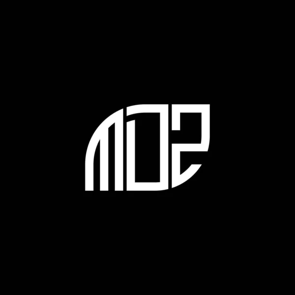 Mdz Logo Ontwerp Zwarte Achtergrond Mdz Creatieve Initialen Letter Logo — Stockvector