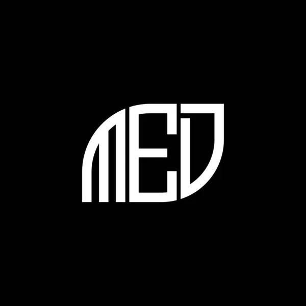 Med Lettre Logo Design Sur Fond Noir Med Initiales Créatives — Image vectorielle