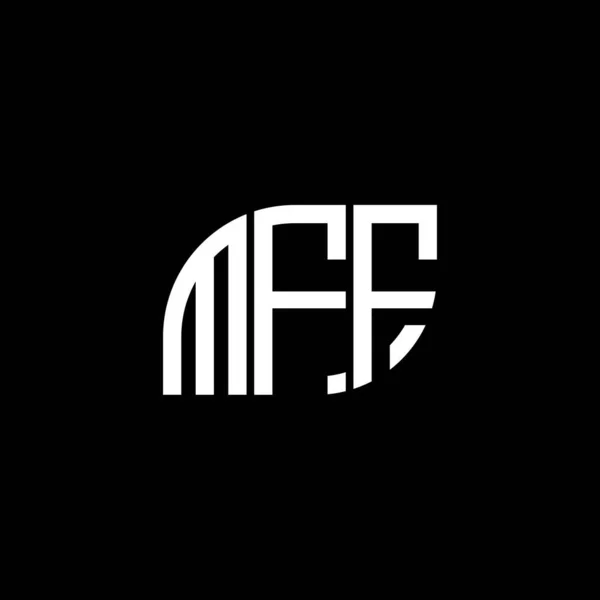 Mff Brev Logotyp Design Svart Bakgrund Mff Kreativa Initialer Brev — Stock vektor