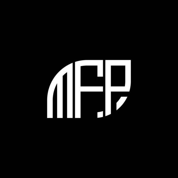 Mfp Brev Logotyp Design Svart Bakgrund Mfp Kreativa Initialer Brev — Stock vektor