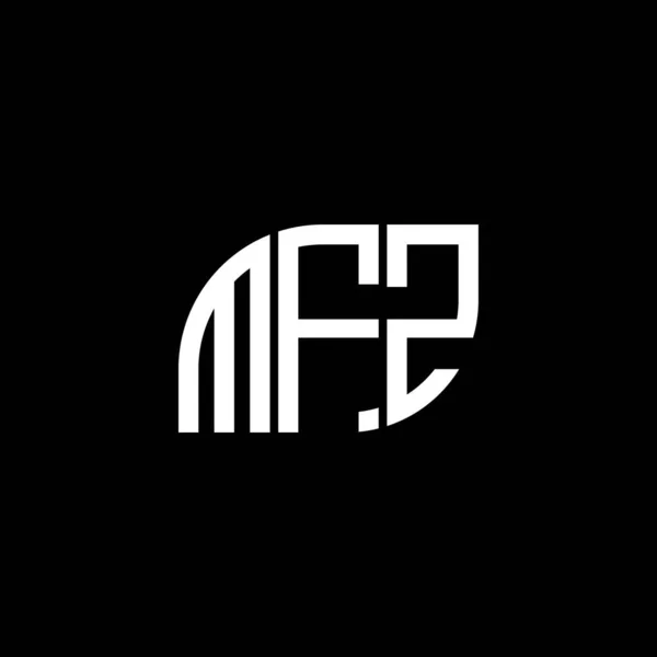 Mfz Bokstav Logotyp Design Svart Bakgrund Mfz Kreativa Initialer Brev — Stock vektor