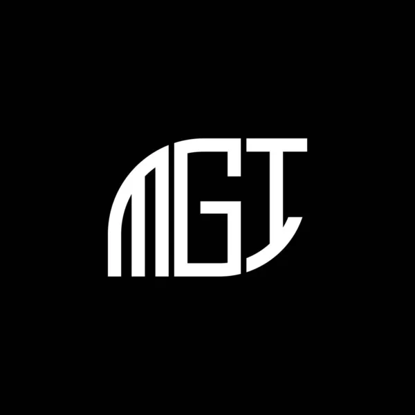 Siyah Arka Planda Mgi Harf Logosu Tasarımı Mgi Yaratıcı Harflerin — Stok Vektör