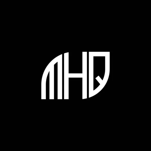 Diseño Del Logotipo Letra Mhq Sobre Fondo Negro Mhq Iniciales — Archivo Imágenes Vectoriales