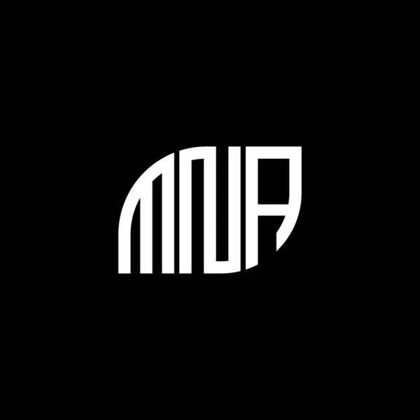 Mna Brev Logotyp Design Svart Bakgrund Mna Kreativa Initialer Brev — Stock vektor