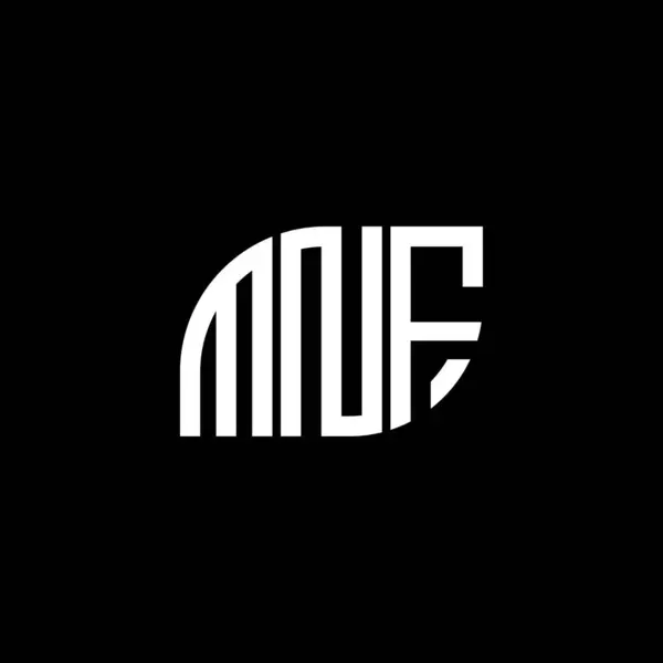 Mnf 디자인은 Mnf 크리에이티브 이니셜 Mnf Mnf 디자인 Black Background — 스톡 벡터