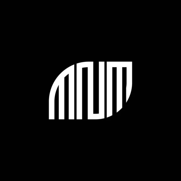 Mnm Brev Logotyp Design Svart Bakgrund Mnm Kreativa Initialer Brev — Stock vektor