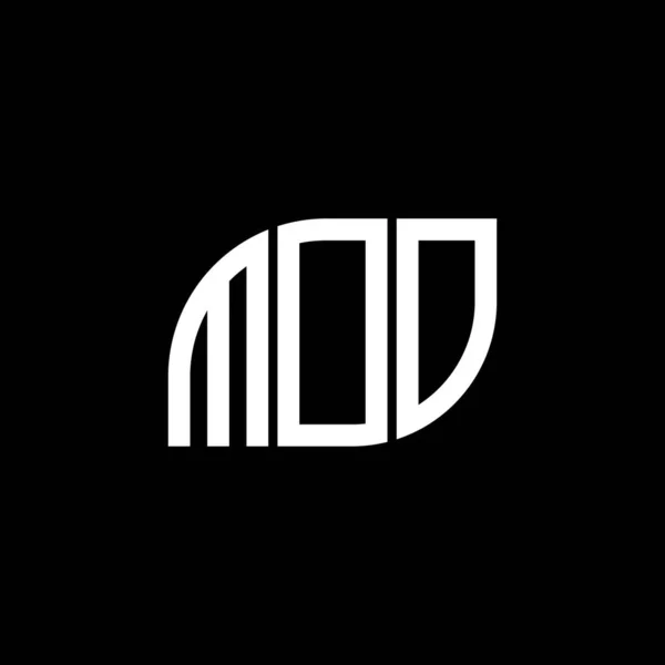 Moo Lettre Logo Design Sur Fond Noir Moo Initiales Créatives — Image vectorielle