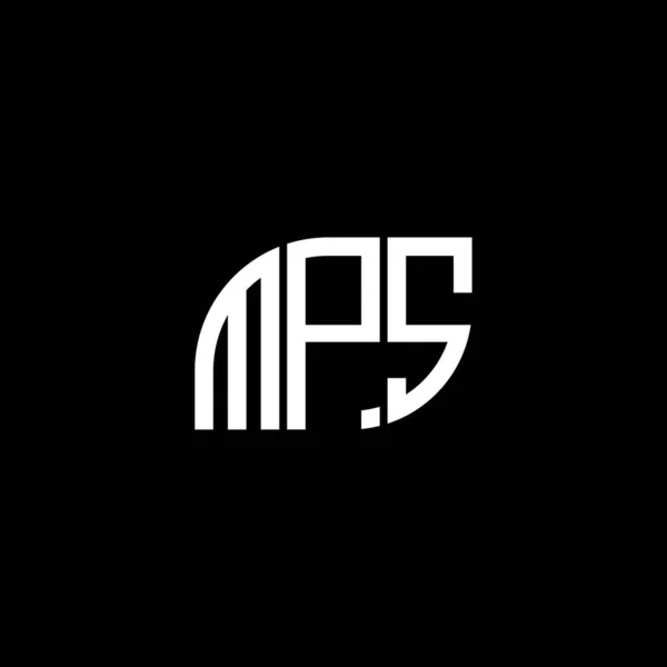 Diseño Del Logotipo Letra Mps Sobre Fondo Negro Mps Iniciales — Vector de stock