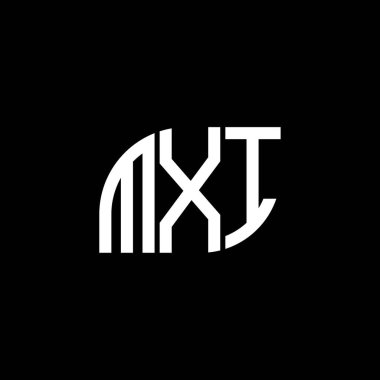 Siyah arka planda MXI harf logosu tasarımı. MXI yaratıcı harflerin baş harfleri logo kavramı. MXI harf tasarımı.