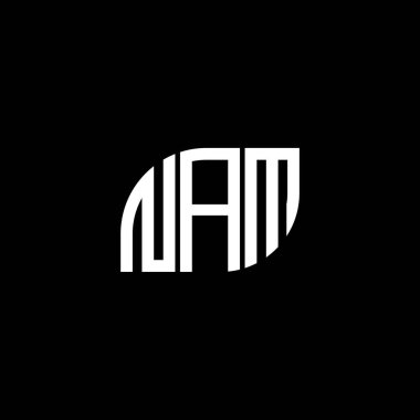 Siyah arka planda NAM harf logosu tasarımı. NAM yaratıcı harf logosu konsepti. NAM harf dizaynı. NAM harf logosu tasarımı. Siyah arka planda. NAM yaratıcı harf logosu konsepti. NAM harf dizaynı. NAM harf logosu tasarımı.