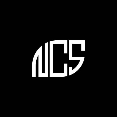 Siyah arka planda NCS harf logosu tasarımı. NCS yaratıcı harflerin baş harfleri logo kavramı. NCS harf tasarımı.