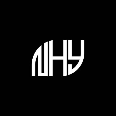 Siyah arka planda NHY harf logosu tasarımı. NHY yaratıcı harflerin baş harfleri logo kavramı. NHY harf dizaynı. NHY harf logosu tasarımı. NHY yaratıcı harflerin baş harfleri logo kavramı. NHY harf tasarımı.