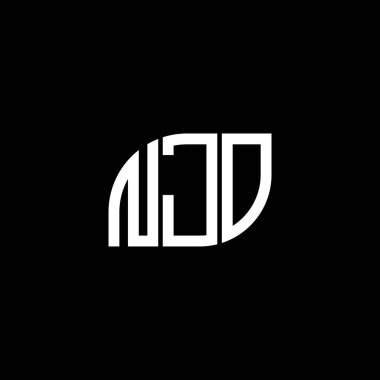 Siyah arka planda NJO harf logosu tasarımı. NJO yaratıcı harflerin baş harfleri logo kavramı. NJO harf tasarımı.