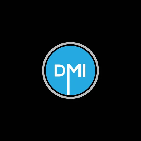 Σχεδιασμός Λογότυπου Γράμματα Dmi Μαύρο Φόντο Έννοια Λογοτύπου Δημιουργικά Αρχικά — Διανυσματικό Αρχείο