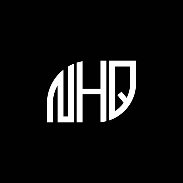 ブラックを基調としたNhqレターロゴデザイン Nhqクリエイティブイニシャルレターロゴコンセプト Nhq手紙のデザイン BlackをベースにしたHq手紙のロゴデザイン Nhqクリエイティブイニシャルレターロゴコンセプト Nhqレターデザイン — ストックベクタ