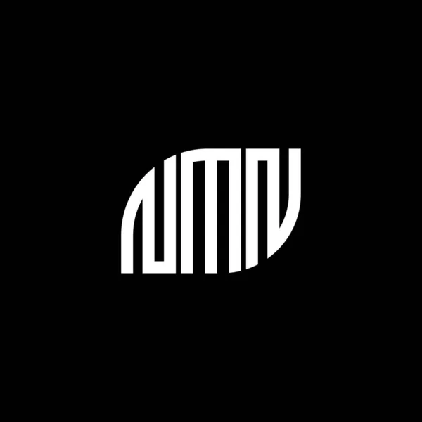 Nmn Brev Logotyp Design Svart Bakgrund Nmn Kreativa Initialer Brev — Stock vektor