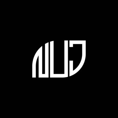 Siyah arka planda NUJ harf logosu tasarımı. NUJ yaratıcı harflerin baş harfleri logo kavramı. NUJ harf tasarımı. NUJ harfi logo tasarımı. NUJ yaratıcı harflerin baş harfleri logo kavramı. NUJ harf tasarımı. NUJ harf logosu tasarımı BLACK backgrou