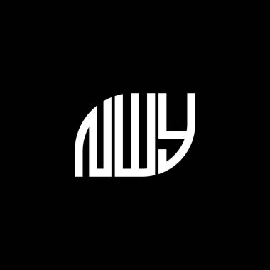 Siyah arka planda NWY harf logosu tasarımı. NWY yaratıcı harflerin baş harfleri logo kavramı. NWY harf tasarımı.