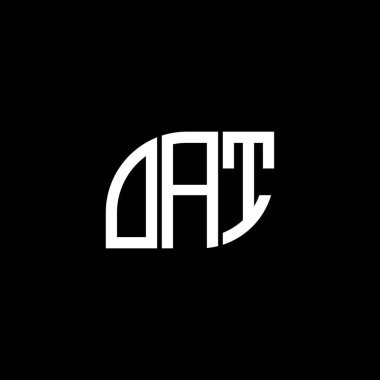 Siyah arka planda YAT harfi logosu tasarımı. YAT yaratıcı harflerin baş harfleri logo kavramı. YAT harf tasarımı.