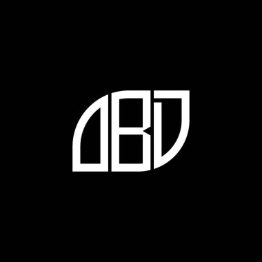 Siyah arka planda OBD harf logosu tasarımı. OBD yaratıcı harflerin baş harfleri logo kavramı. OBD harf tasarımı.