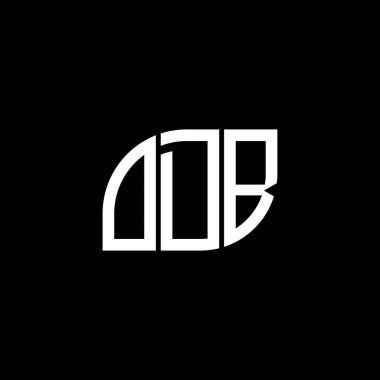Siyah arka planda ODB harfi logo tasarımı. ODB yaratıcı harflerin baş harfleri logo kavramı. ODB harf tasarımı.