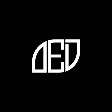 BLACK arka planında OED harf logosu tasarımı. Yaratıcı harflerin baş harfleri logo konsepti. OED harf dizaynı. OED harf logosu tasarımı. Yaratıcı harflerin baş harfleri logo konsepti. OED harf tasarımı. OED 'nin Kara Bellek logo tasarımı.