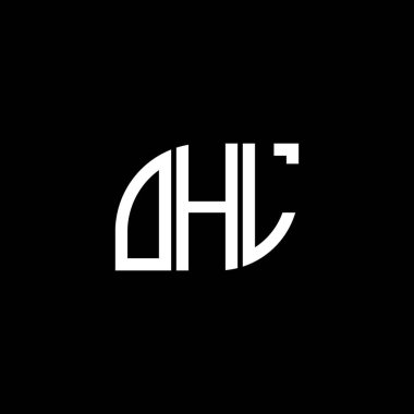 Siyah arka planda YTL harf logosu tasarımı. OHL yaratıcı harflerin baş harfleri logo konsepti. YTD harf tasarımı.