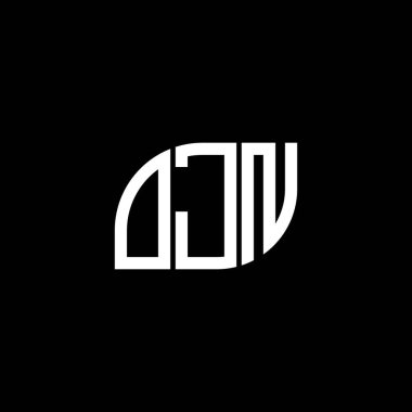 Siyah arka planda OJN harf logosu tasarımı. OJN yaratıcı harflerin baş harfleri logo kavramı. OJN harf tasarımı.
