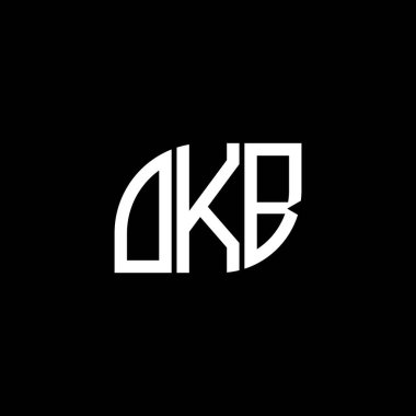 Siyah arka planda OKB harfi logo tasarımı. OKB yaratıcı harflerin baş harfleri logo kavramı. OKB harf tasarımı.