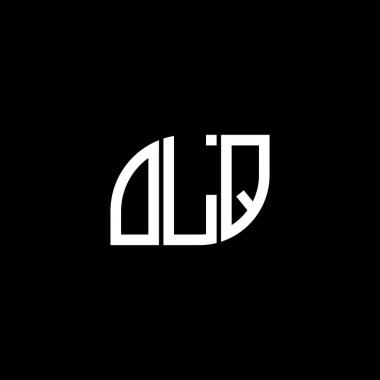 Siyah arka planda OLQ harfi logo tasarımı. OLQ yaratıcı harflerin baş harfleri logo kavramı. OLQ harf tasarımı.