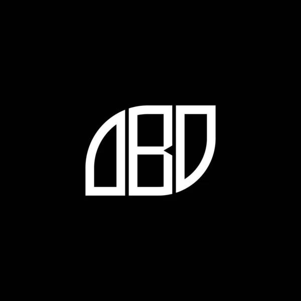 Obo Brev Logotyp Design Svart Bakgrund Obo Kreativa Initialer Brev — Stock vektor