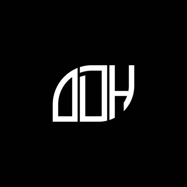 Odh Písmeno Logo Design Černém Pozadí Odh Kreativní Iniciály Koncept — Stockový vektor