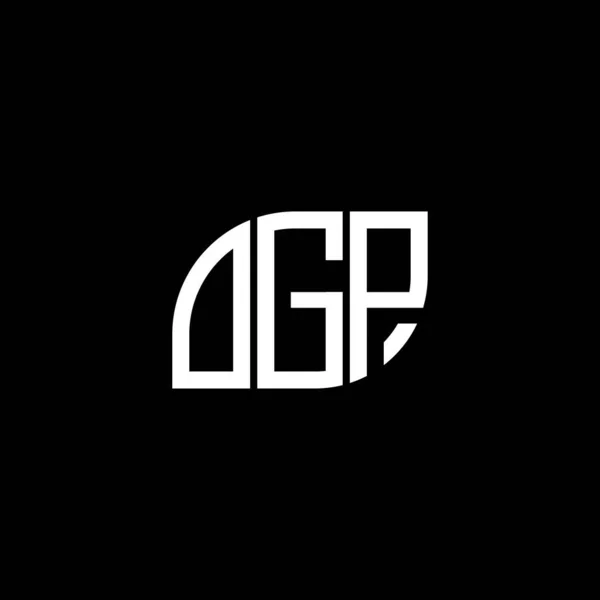 Ogp Letter Logo Design Black Background Ogp Creative Initials Letter — Stock Vector