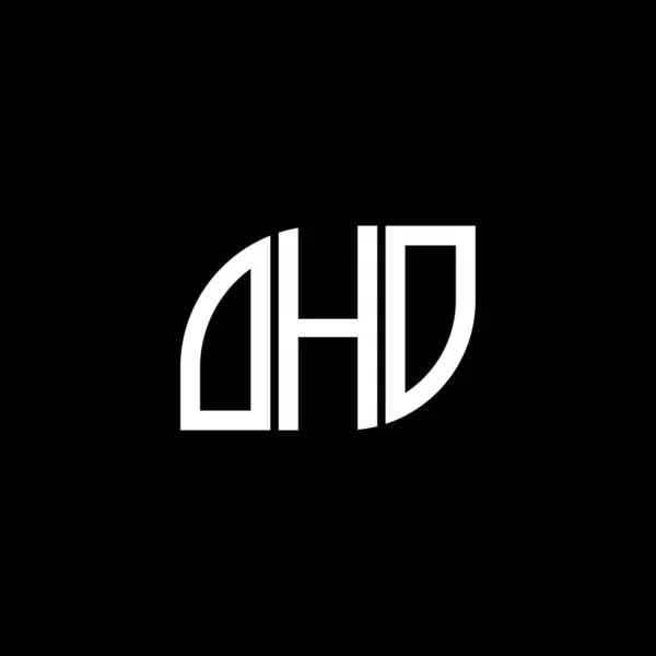 Oho Design Logotipo Carta Fundo Preto Oho Iniciais Criativas Conceito —  Vetores de Stock