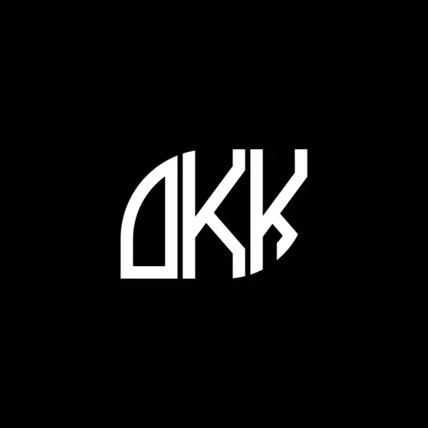 Дизайн Логотипа Okk Чёрном Фоне Креативные Инициалы Окк Буквенно Символическая — стоковый вектор