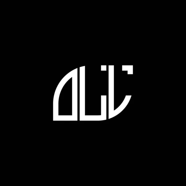 Дизайн Логотипа Буквы Oll Черном Фоне Oll Креативные Инициалы Буквенная — стоковый вектор