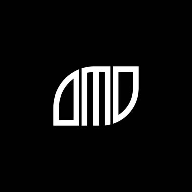 Siyah arka planda OMO harf logosu tasarımı. OMO yaratıcı harflerin baş harfleri logo kavramı. OMO harf tasarımı.