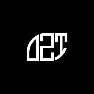Siyah arka planda OZT harf logosu tasarımı. OZT yaratıcı harf logosu konsepti. OZT harf tasarımı.