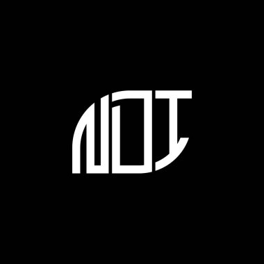 Siyah arkaplan üzerine NDI harf logosu tasarımı. NDI yaratıcı harflerin baş harfleri logo kavramı. NDI mektup tasarımı.