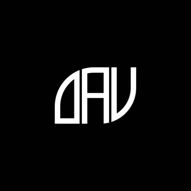 BLACK arka planında OAV harfi logo tasarımı. OAV yaratıcı harflerin baş harfleri logo kavramı. OAV harf dizaynı. OAV harfi logo dizaynı. OAV yaratıcı harflerin baş harfleri logo kavramı. OAV harf tasarımı.