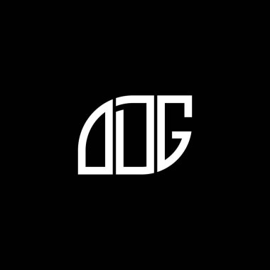 Siyah arka planda ODG harf logosu tasarımı. ODG yaratıcı harflerin baş harfleri logo kavramı. ODG harf tasarımı.